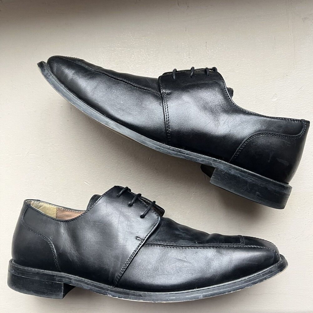 Florsheim Black Leather Split‎ Toe Dress Lace Up Oxford Shoes Men’s 13 D 11175